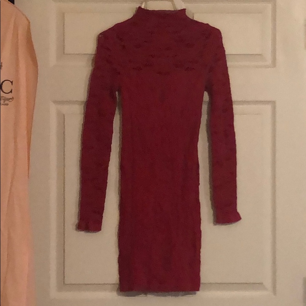 Bebe high neck body fit dress